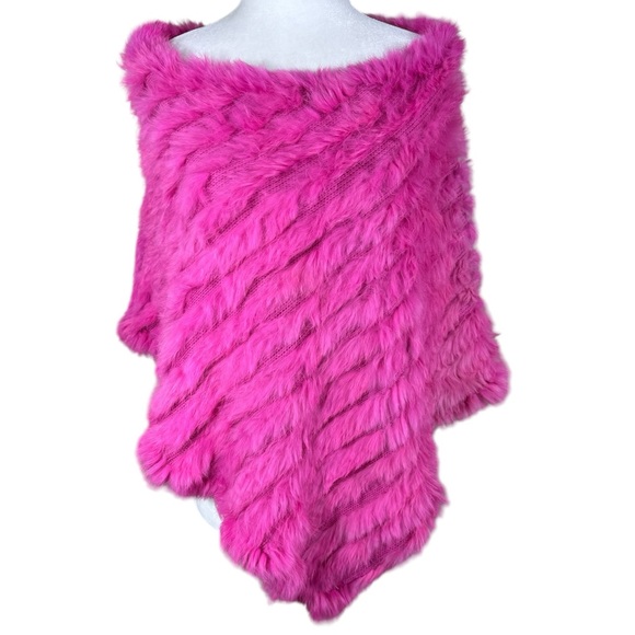 Jennifer J Jackets & Blazers - Jennyfer. J Y2K 100% Genuine FUR Pink Shawl/Cape